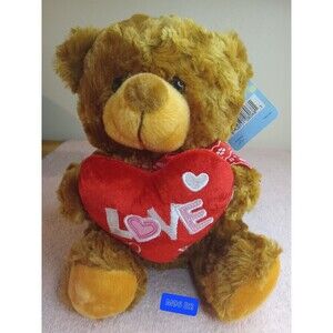 Gabitoy Teddy Bear Plush Animal Stuffed Red Heart Love  10" Inc